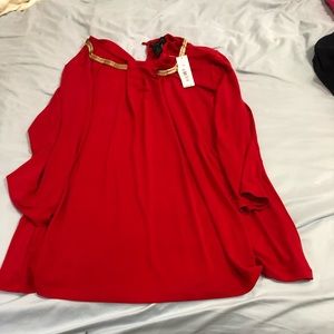 Brand New 3/4 sleeve red dress shirt